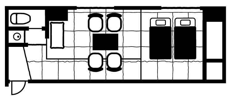 転寝ノ間【ぶな】の間取り図