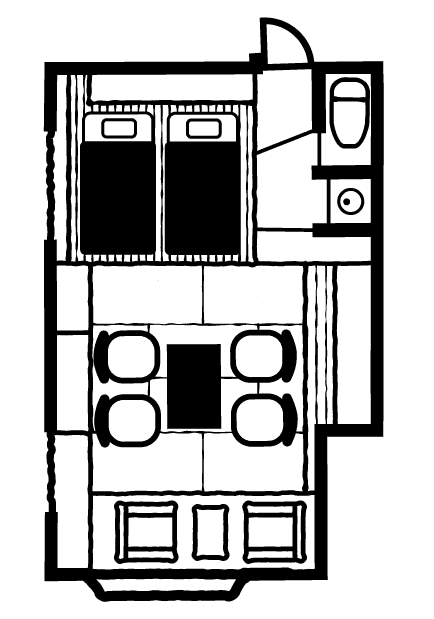 書斎ノ間【ふたり静】の間取り図