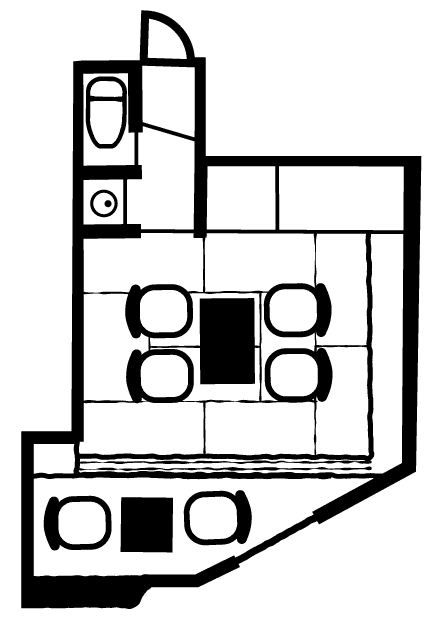 和室12畳の間取り図