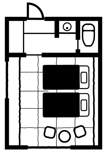 和風ツインの間取り図