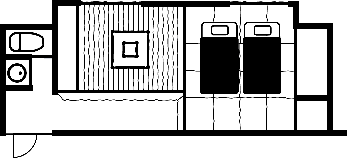 囲炉裏ノ間【ゆき栗】の間取り図