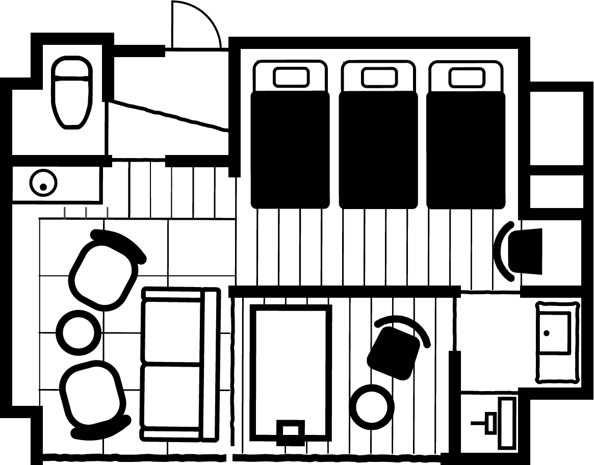 信濃邸【六花】の間取り図